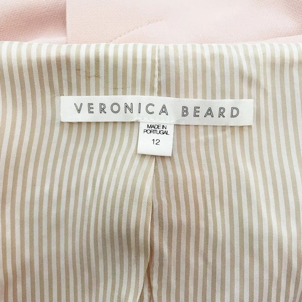 Veronica Beard Frayne Blazer Pink Double Breasted Size 12 - Picture 9 of 11